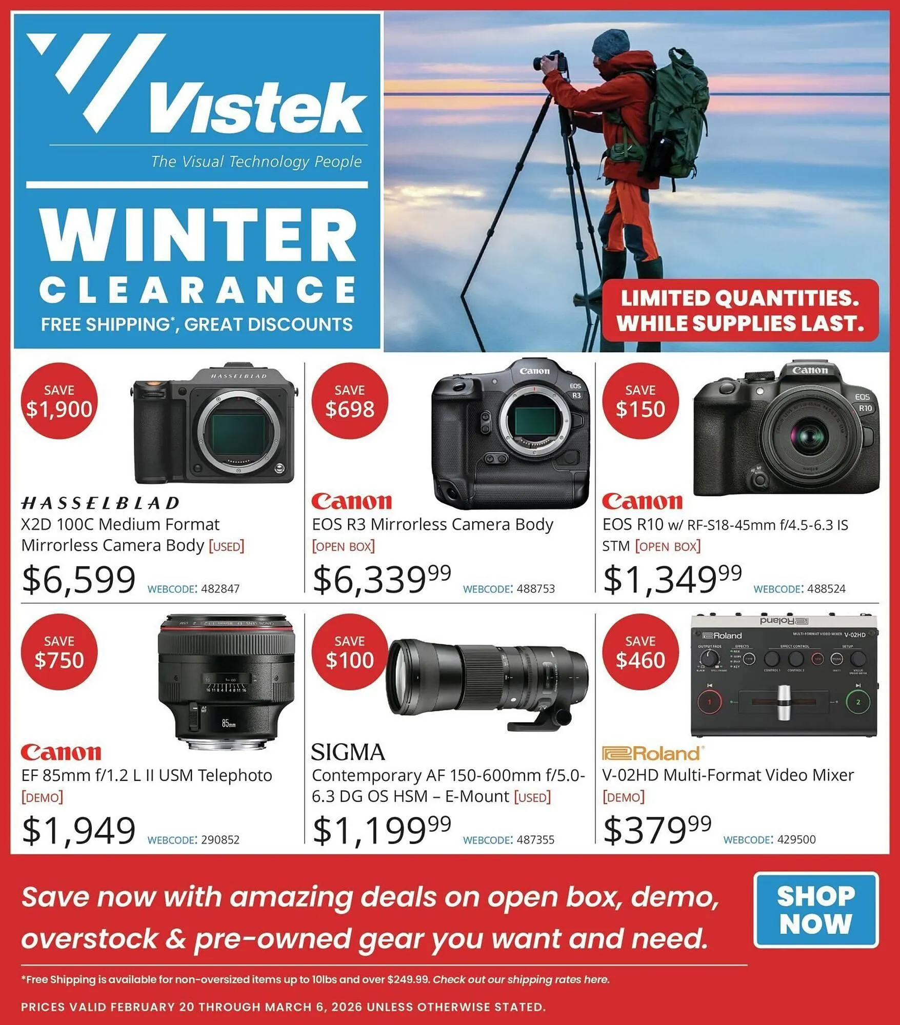 Vistek flyer from February 20 to February 27 2026 - flyer page 1