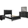 Kaydell 6 Piece Platform Bedroom - Black