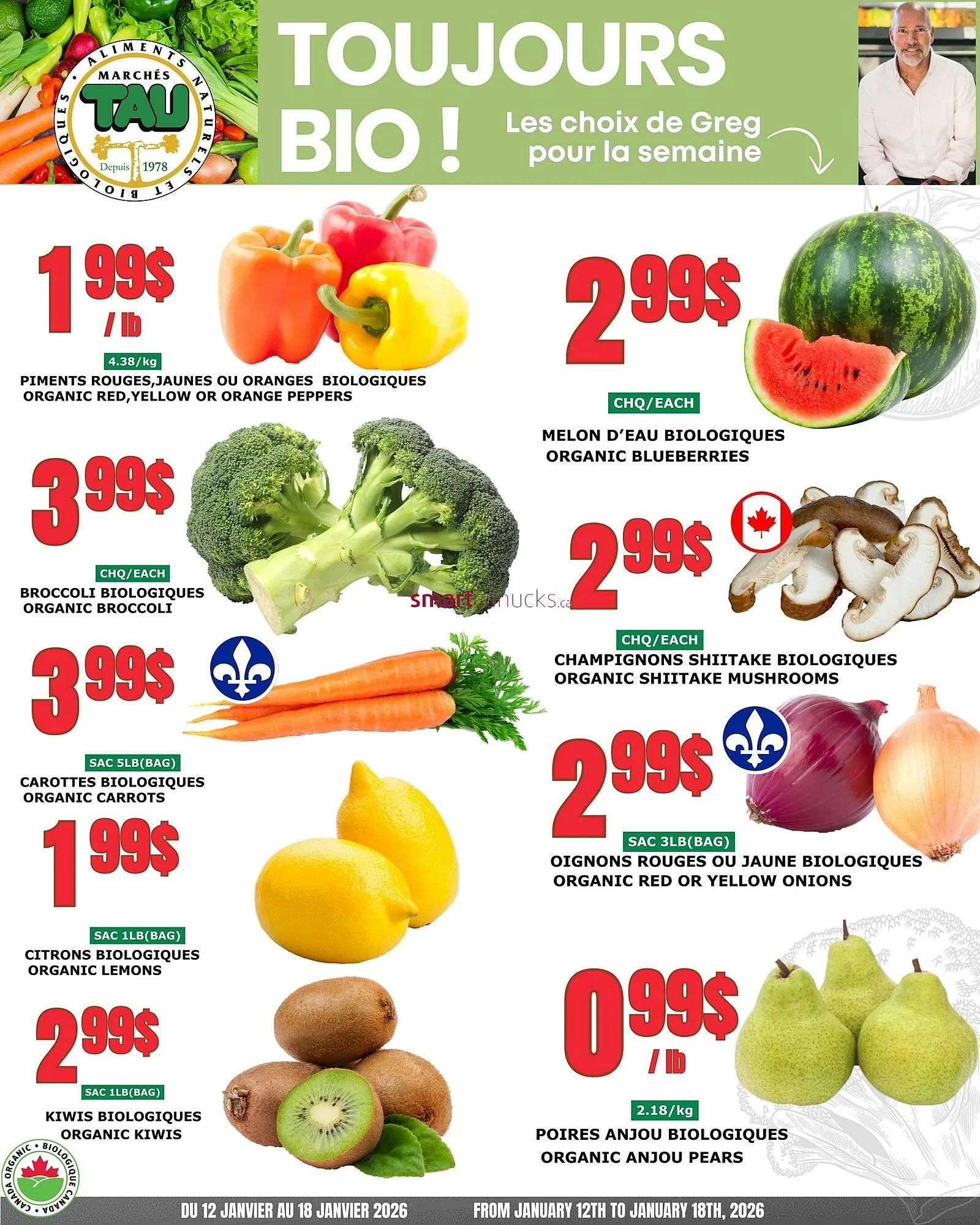 Marches Tau flyer from January 12 to January 18 2026 - flyer page 1