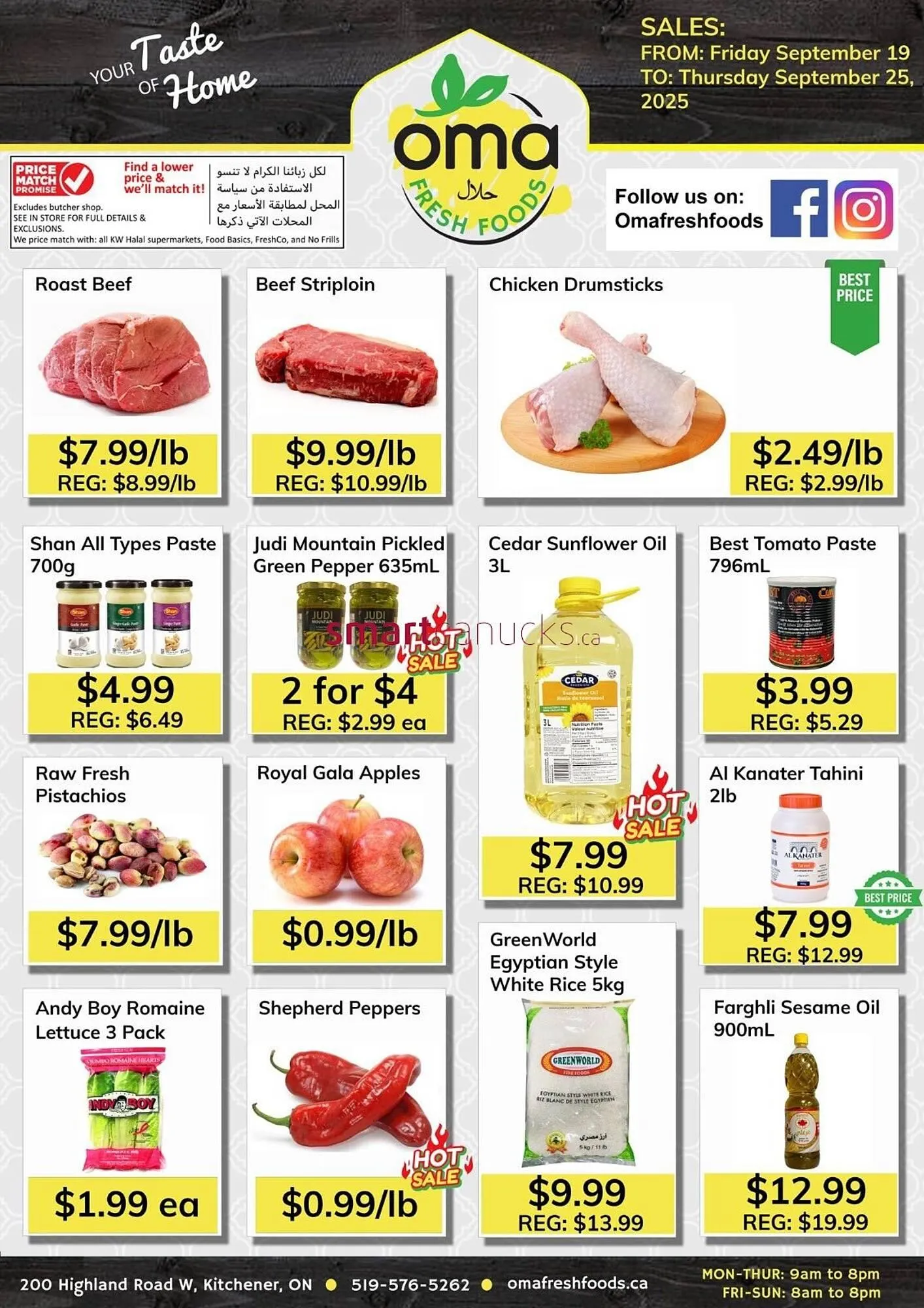 Oma Fresh Foods flyer from September 19 to September 25 2025 - flyer page 1