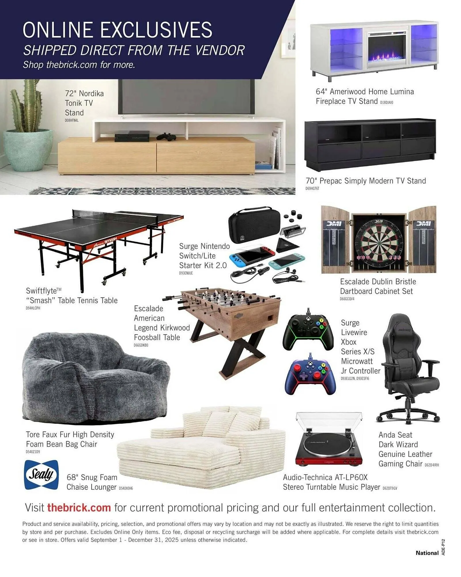 The Brick flyer from September 1 to January 1 2026 - flyer page 12