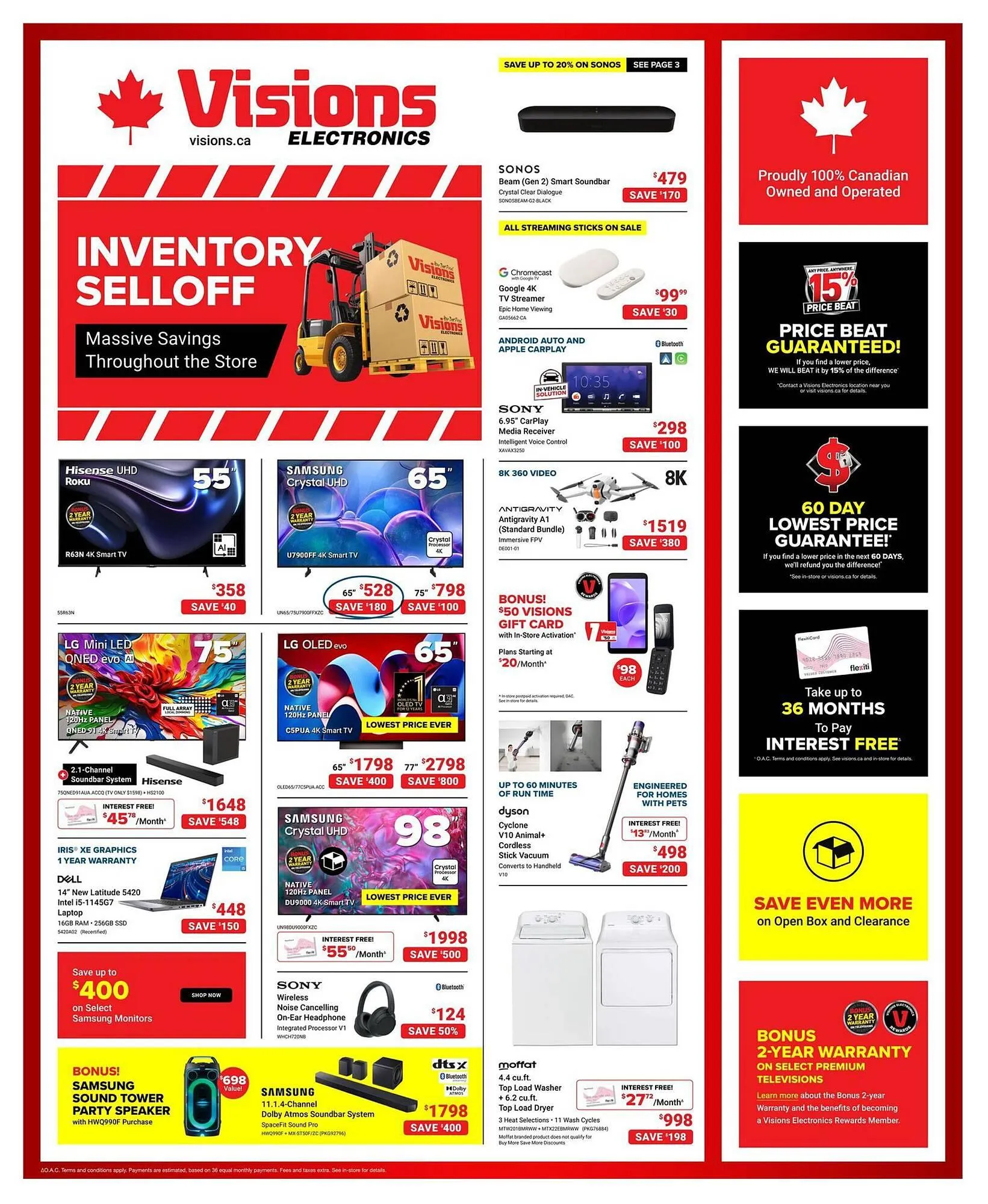 Visions Electronics flyer from March 20 to March 26 2026 - flyer page 1
