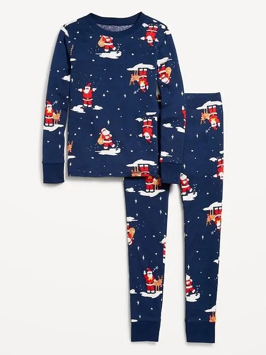 Gender-Neutral Graphic Snug-Fit Pajama Set for Kids