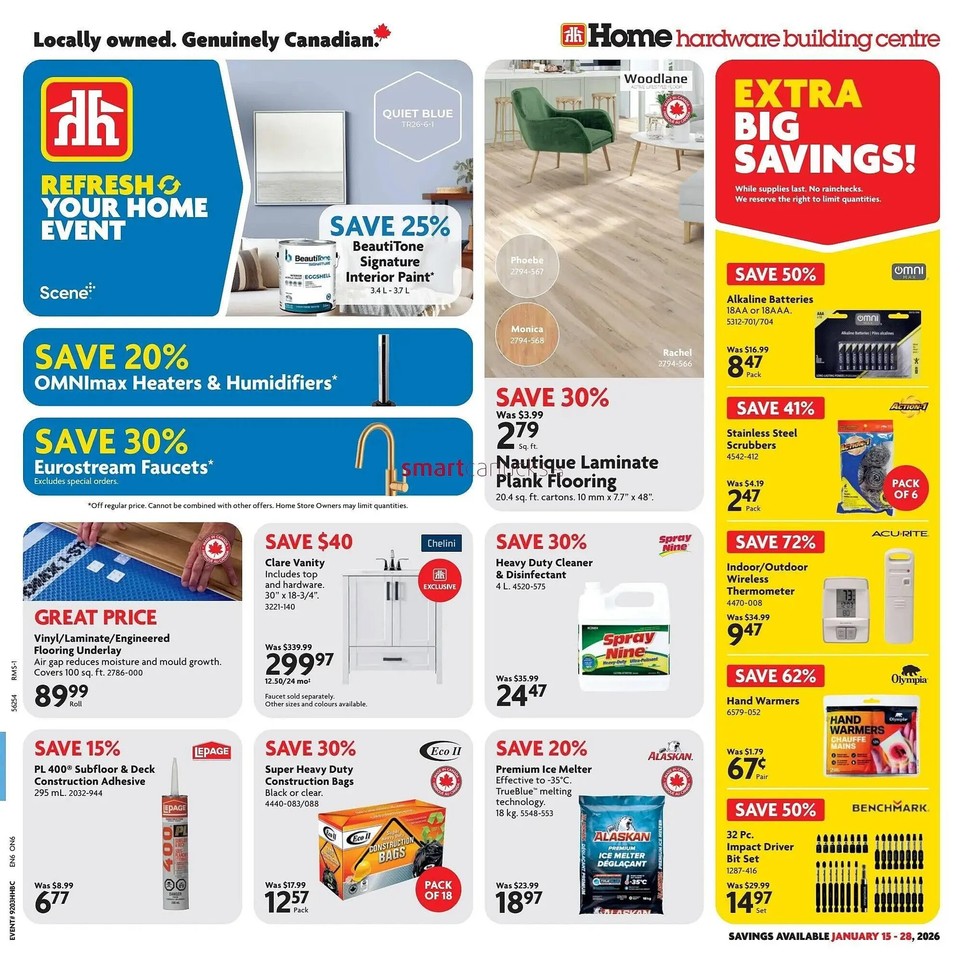 Home Hardware flyer from January 15 to January 28 2026 - flyer page 1