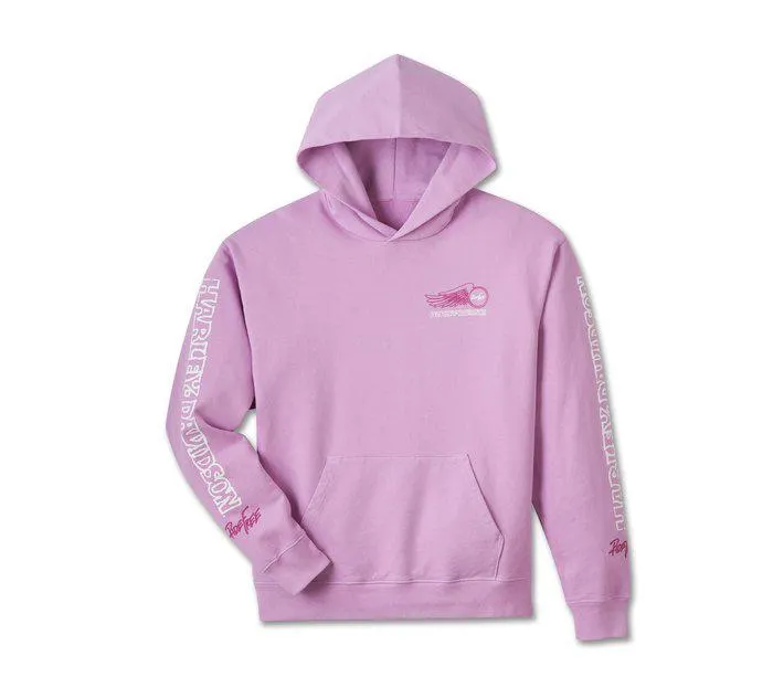 Willie G Winged Wheel Pullover Hoodie - Lavender