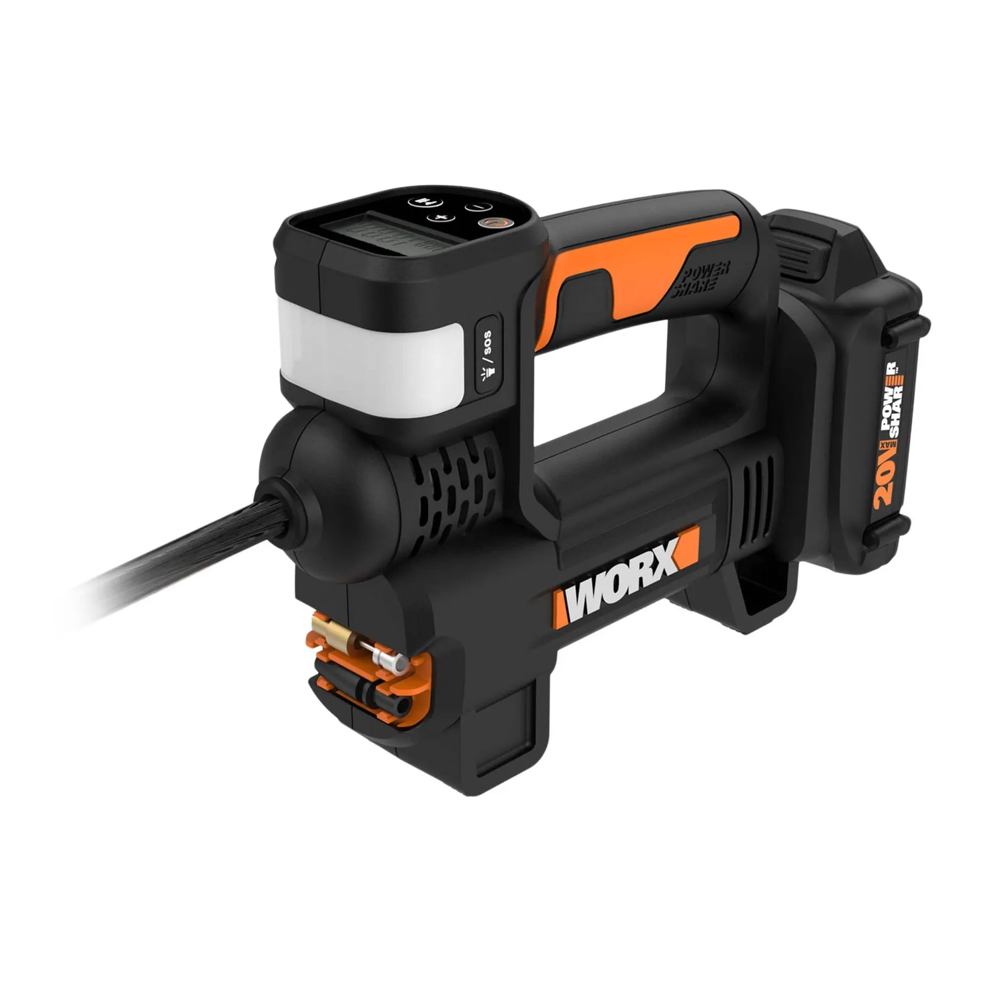 Worx WX092L 20V Power Share Portable Air Pump Inflator with 2Ah Battery & Charger