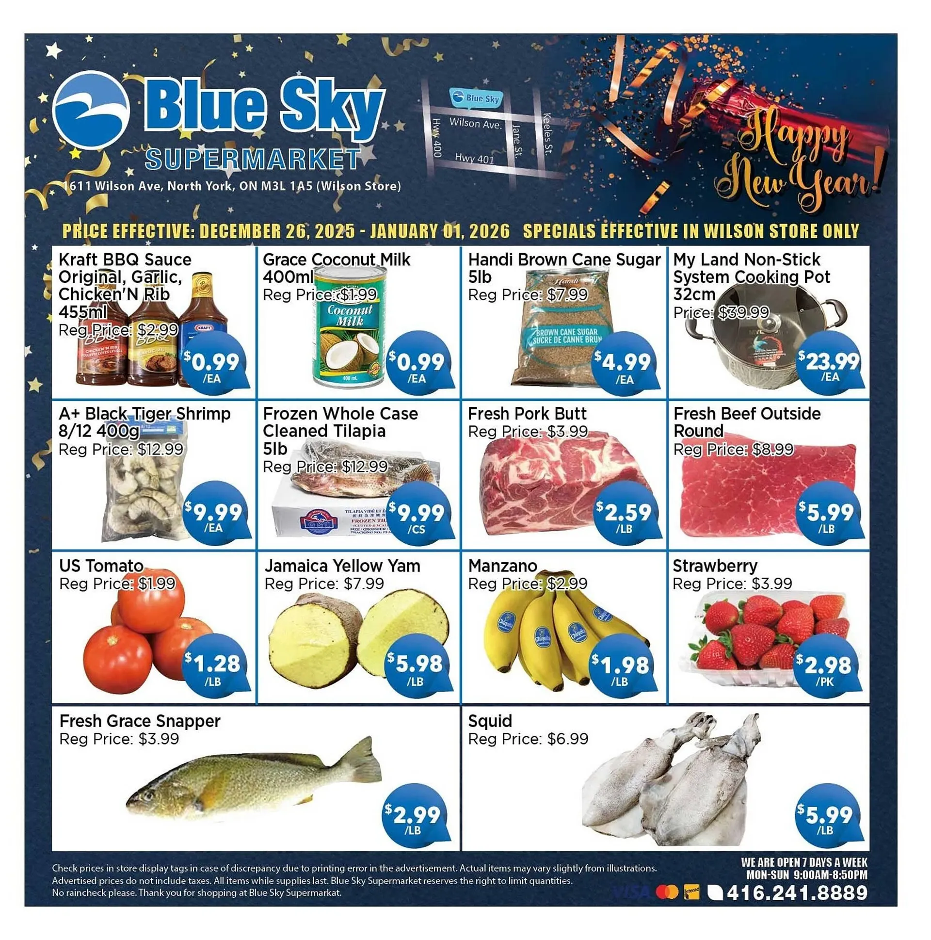Blue Sky Supermarket flyer from December 26 to January 1 2026 - flyer page 1
