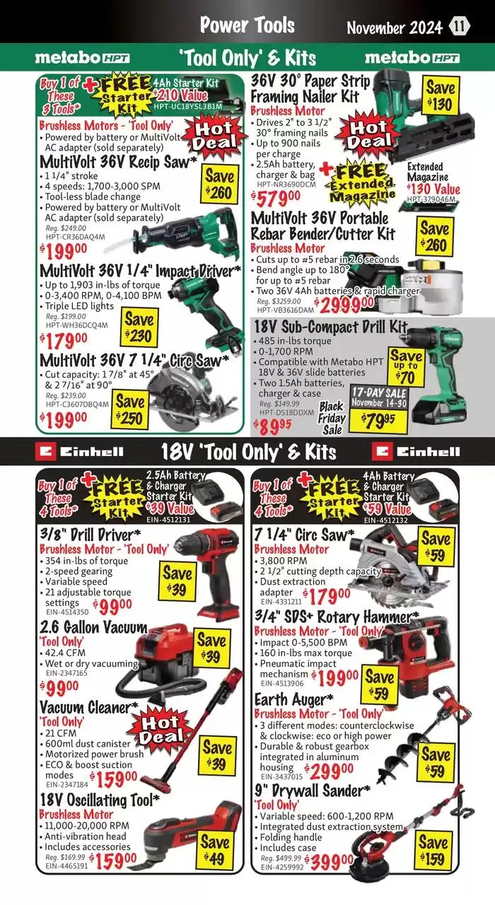 KMS Tools November 2024 Black Friday Sale from November 1 to November 15 2024 - flyer page 11