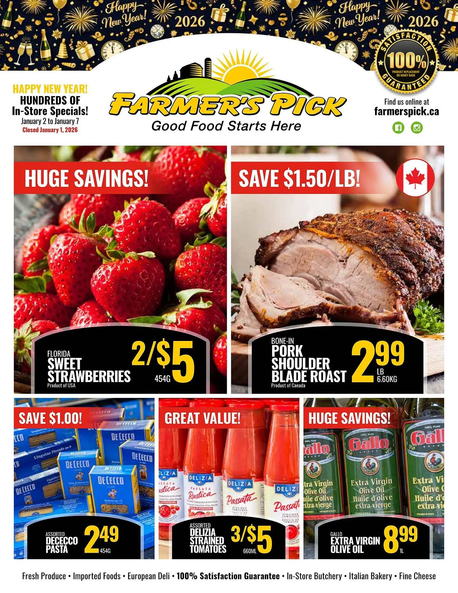 Farmer's Pick flyer from January 2 to January 7 2026 - flyer page 1