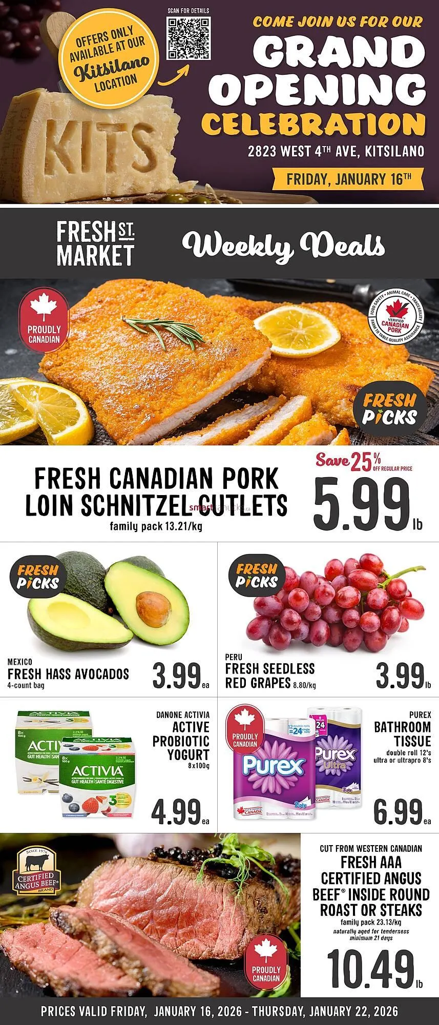 Fresh St Market flyer from January 16 to January 22 2026 - flyer page 1