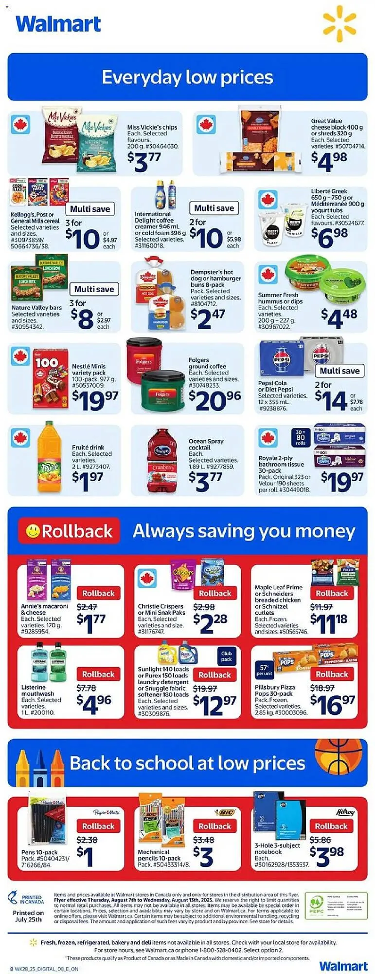 Walmart flyer from August 7 to August 14 2025 - flyer page 2