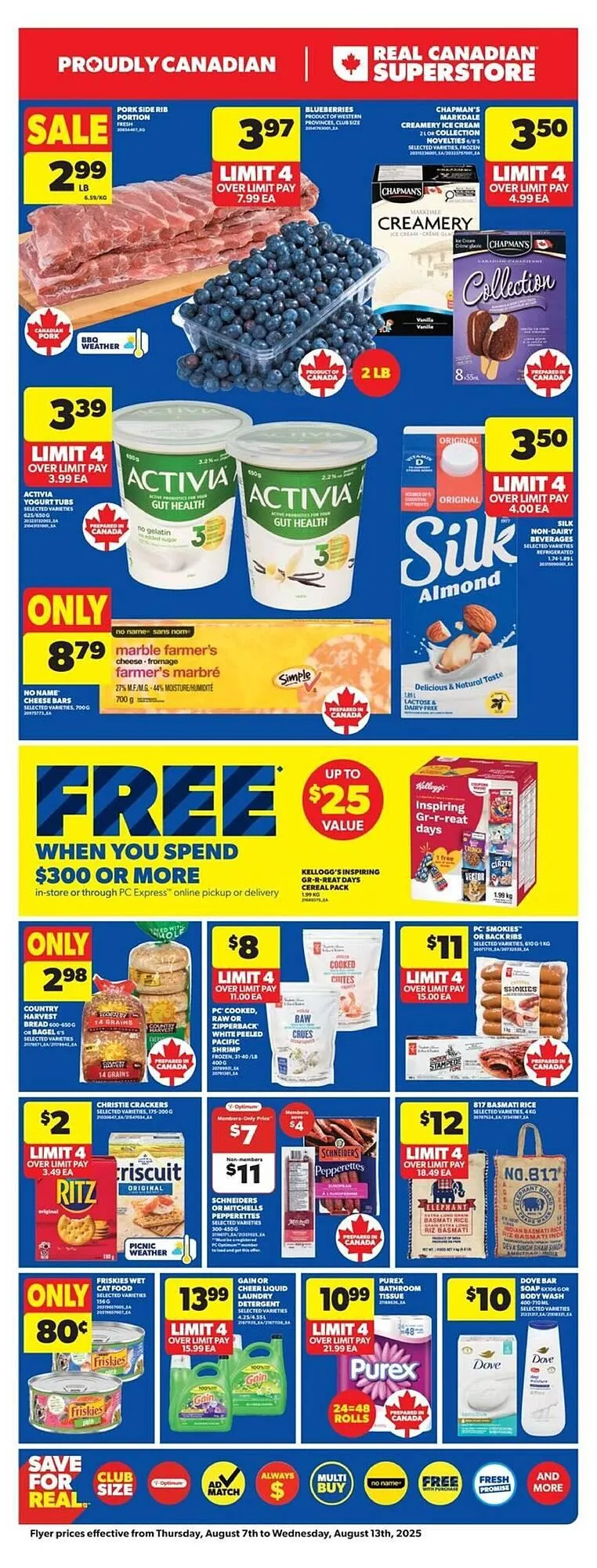 Real Canadian Superstore flyer from August 7 to August 14 2025 - flyer page 1