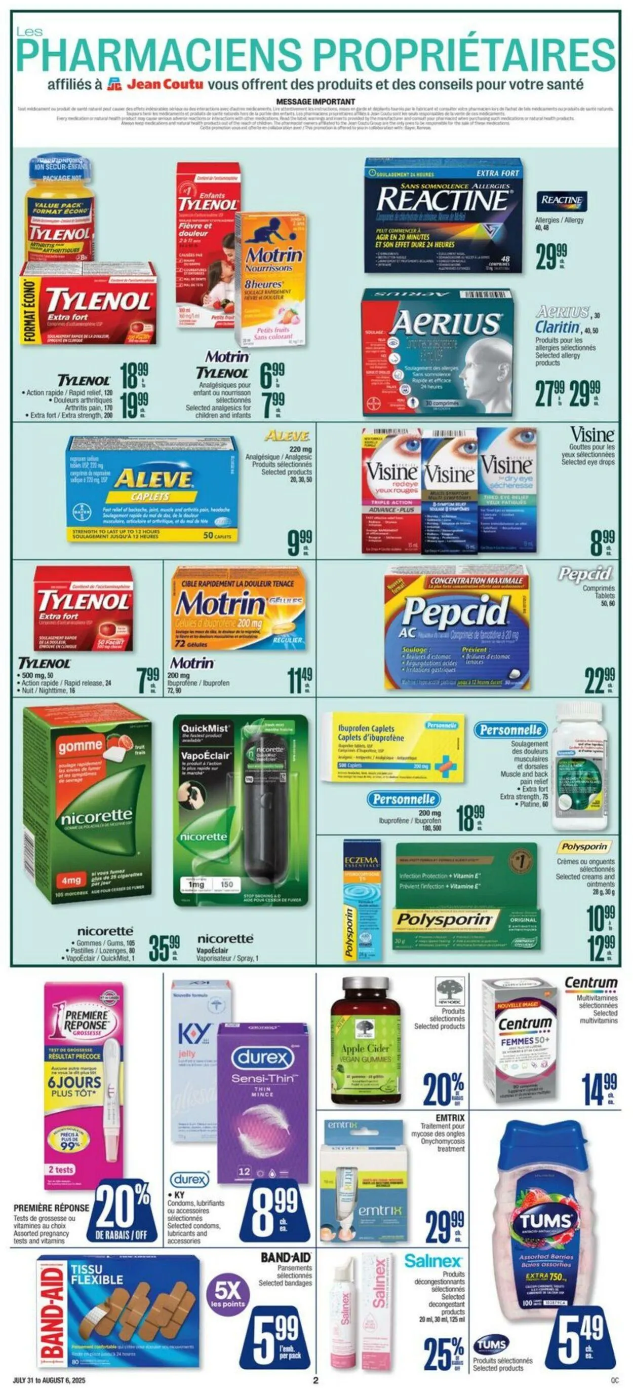 Jean Coutu Current flyer from July 31 to August 6 2025 - flyer page 4
