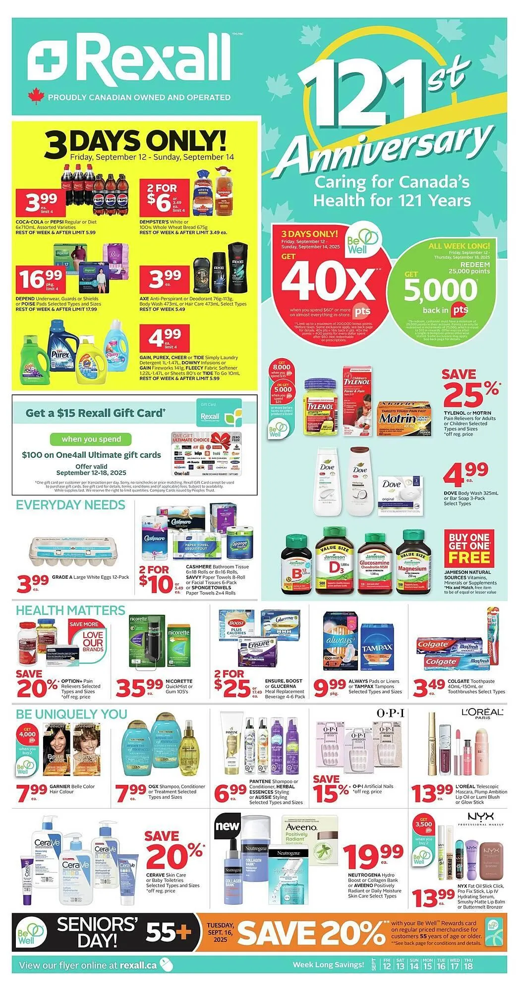 Rexall flyer from September 11 to September 25 2025 - flyer page 1