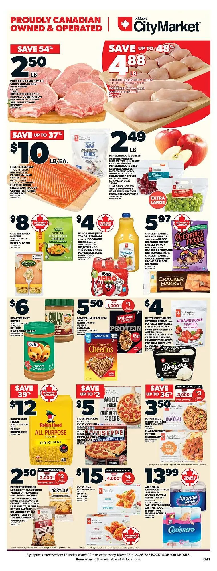 Loblaws flyer from March 12 to March 18 2026 - flyer page 1