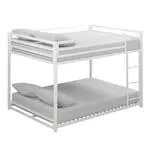 Miles Full/Full Metal Bunk Bed in White