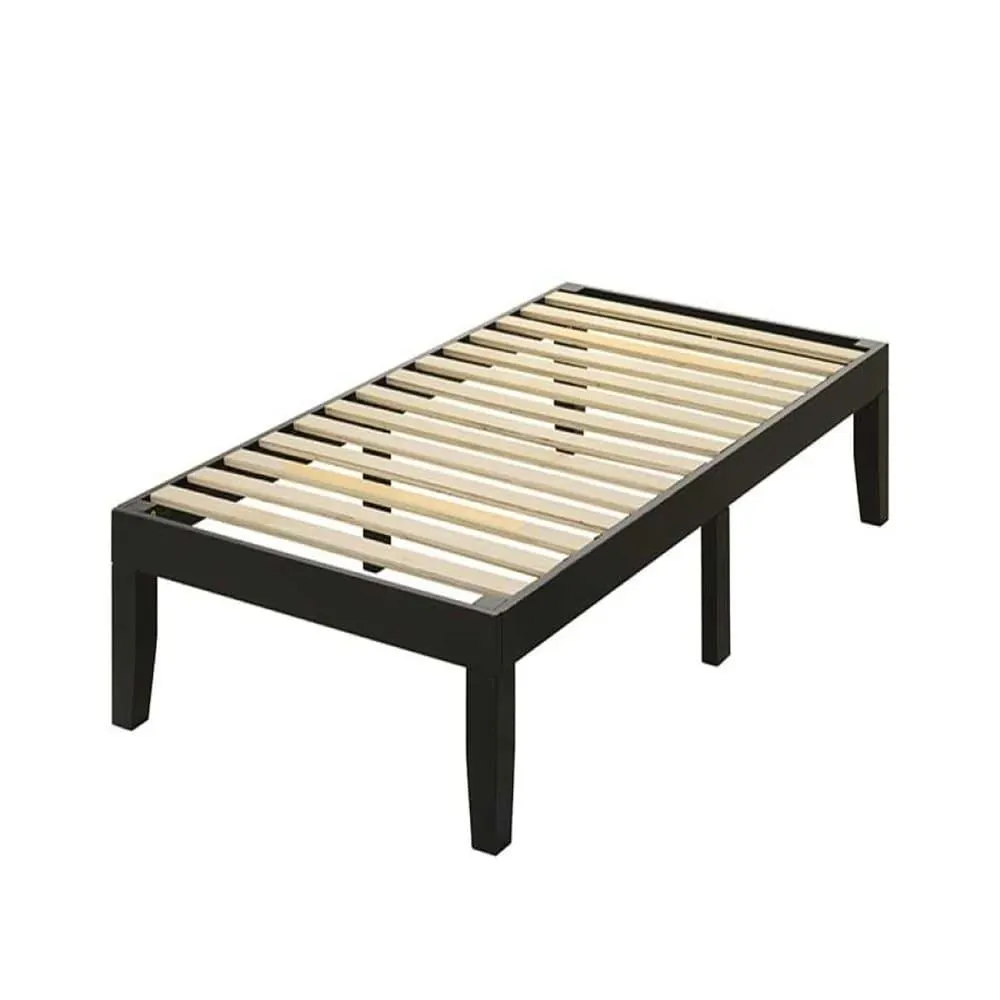Twin Platform Bed Frame Contemporary styling, Black