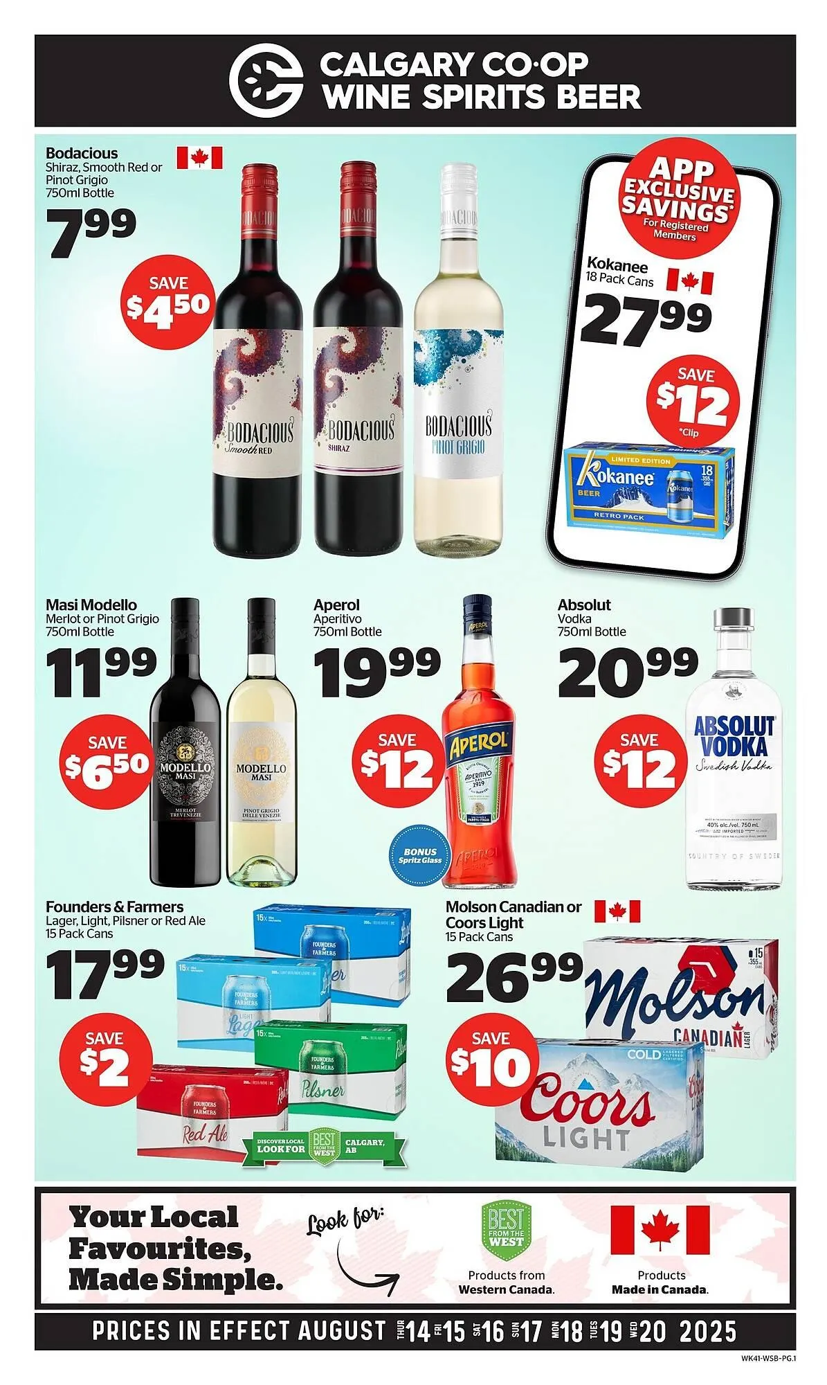 Calgary Co-op flyer from August 13 to August 19 2025 - flyer page 1