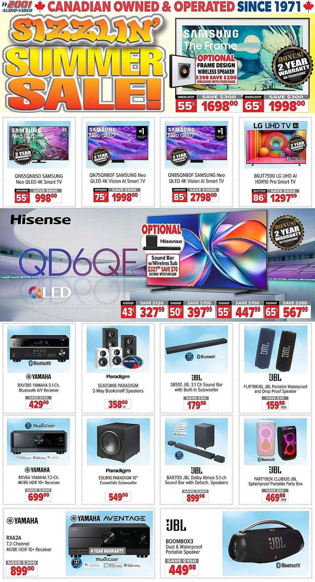 2001 Audio Video flyer - 1