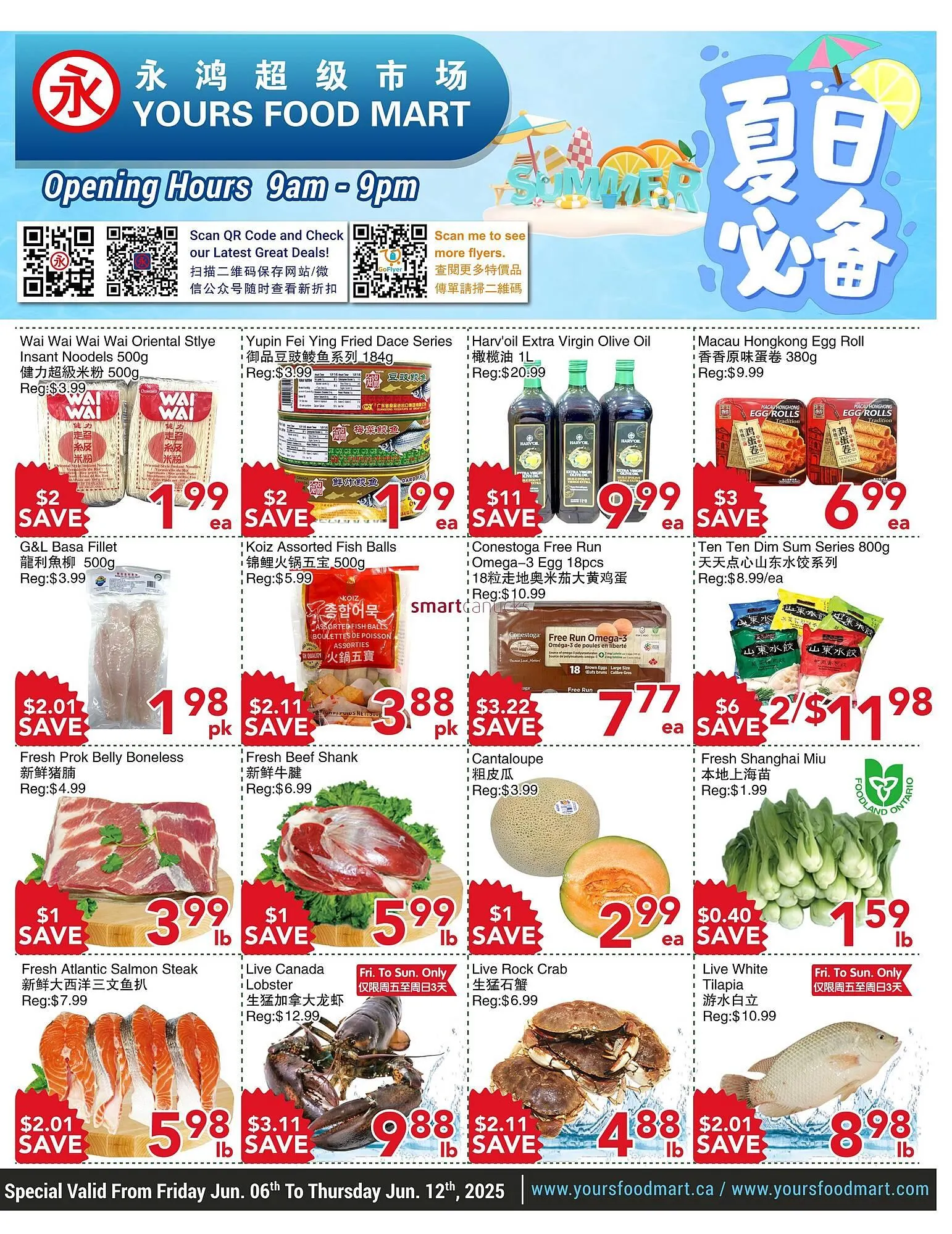 Yours Food Mart flyer from June 6 to June 12 2025 - flyer page 1