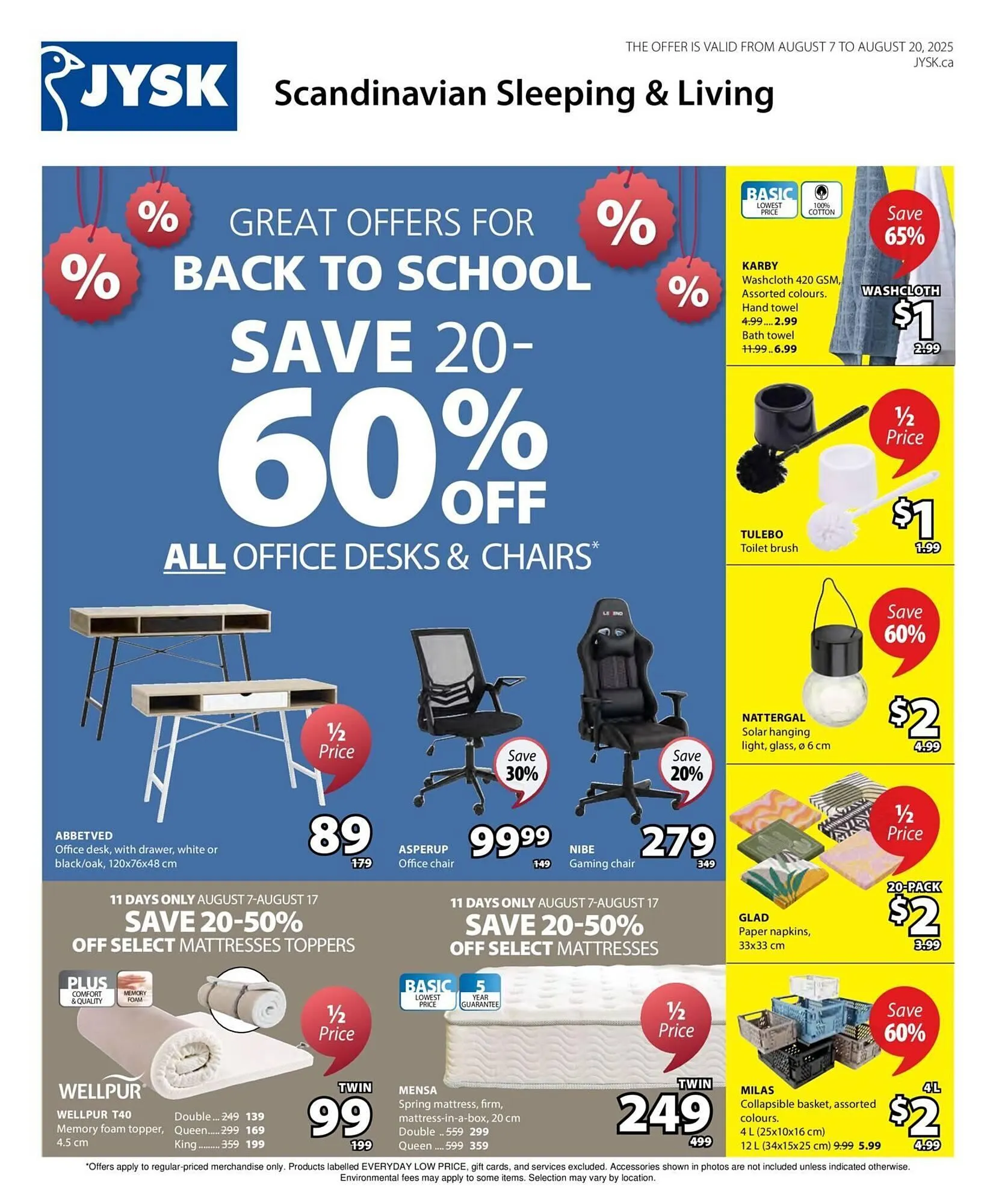 JYSK flyer from August 7 to August 21 2025 - flyer page 1