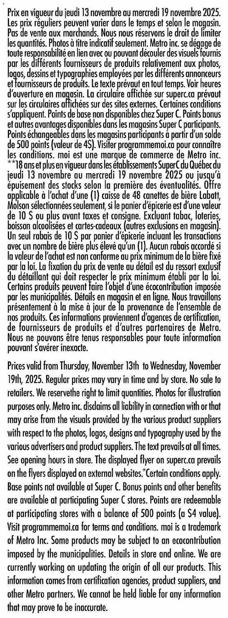 Super C flyer from November 13 to November 20 2025 - flyer page 15