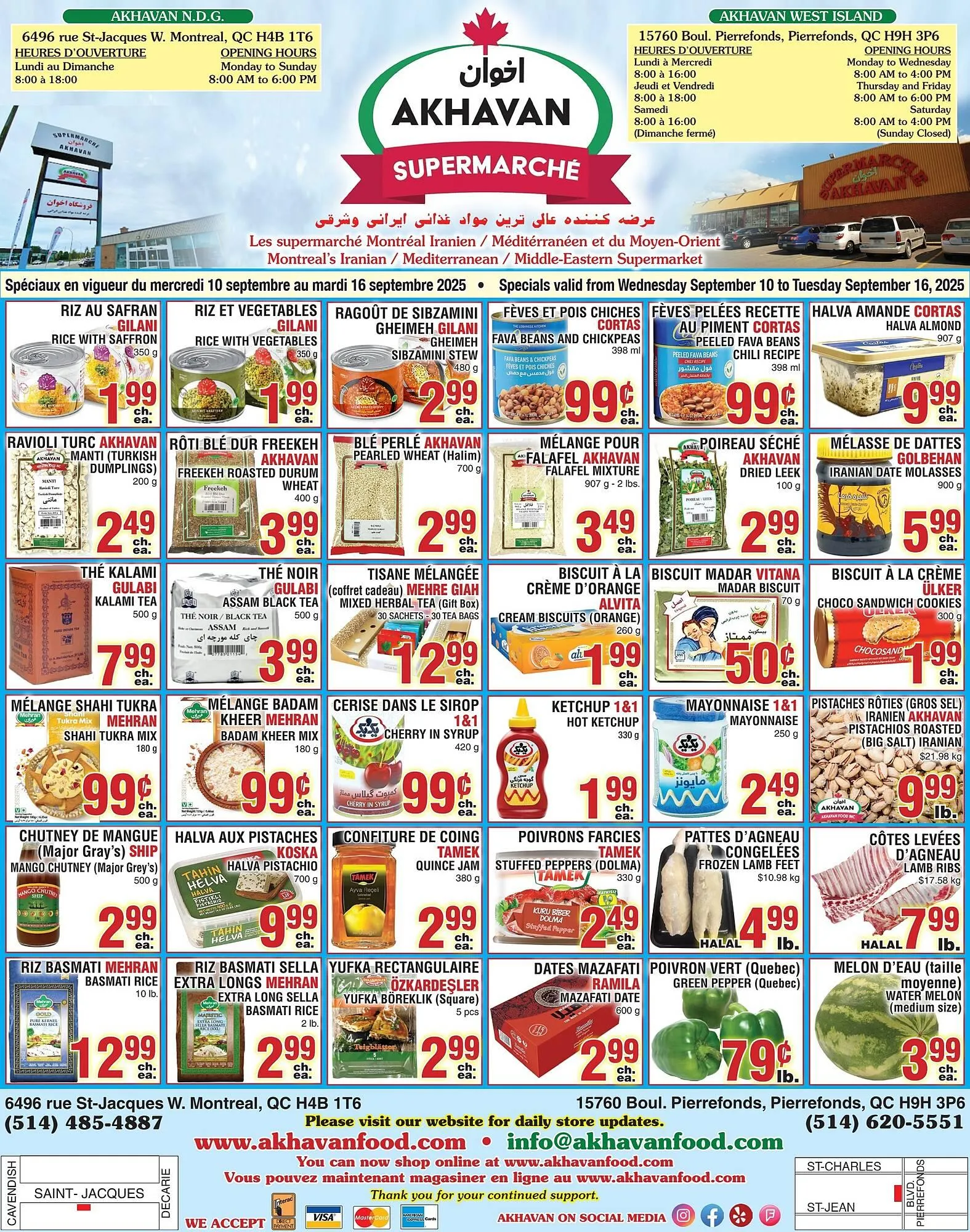 Akhavan flyer from September 10 to September 16 2025 - flyer page 1