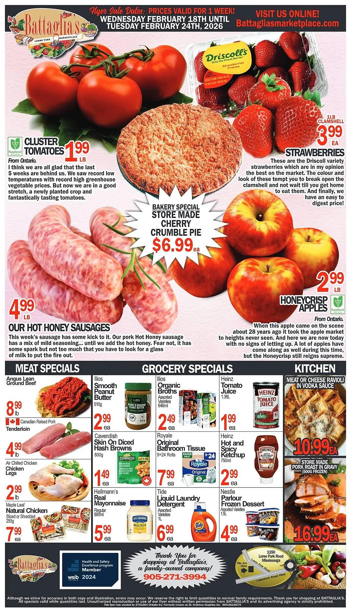 Battaglia's Marketplace flyer from February 18 to February 24 2026 - flyer page 1
