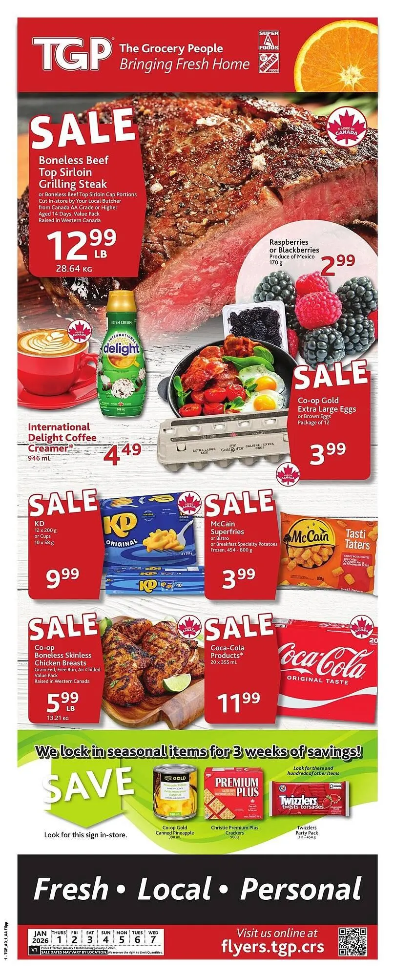 TGP The Grocery People flyer from January 1 to January 7 2026 - flyer page 1