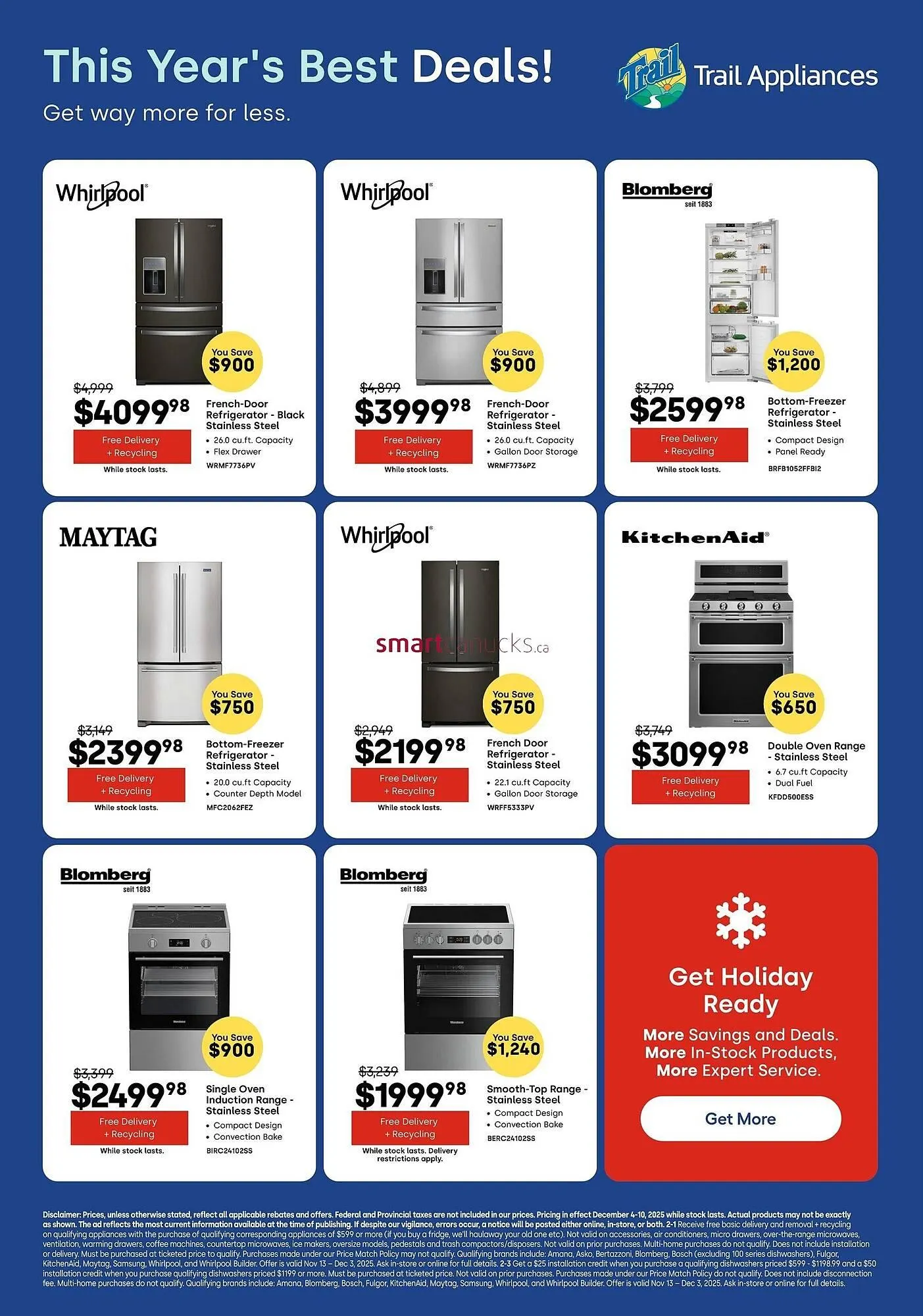 Trail Appliances flyer from December 4 to December 17 2025 - flyer page 1