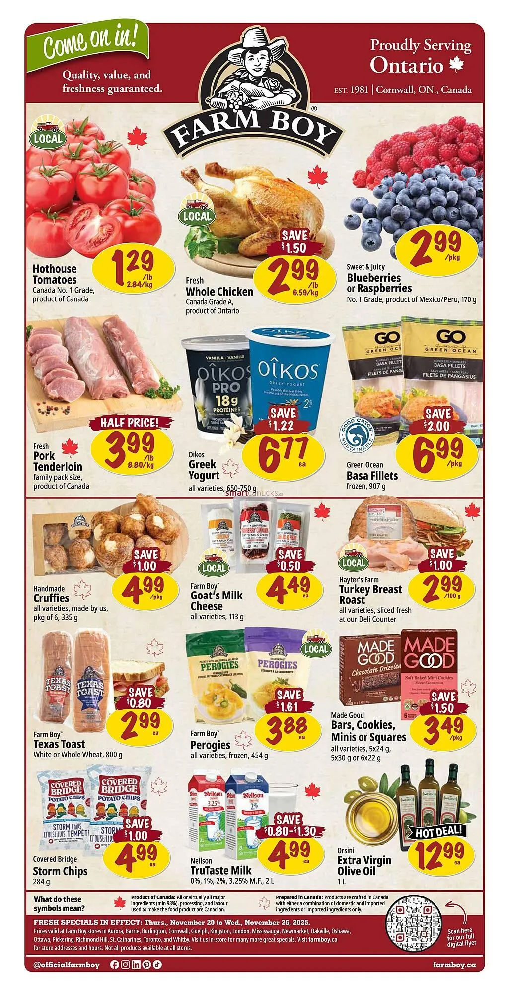 Farm Boy flyer from November 20 to November 26 2025 - flyer page 1