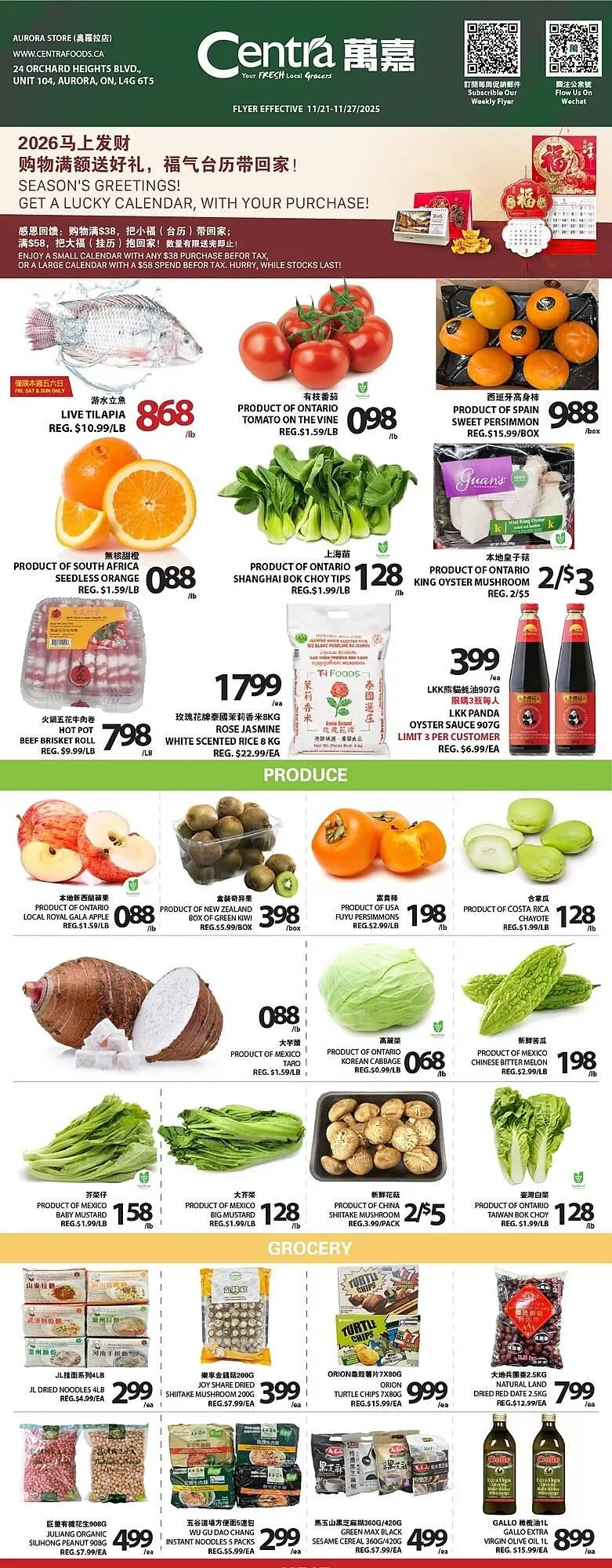 Centra Food Market flyer from November 20 to November 26 2025 - flyer page 1