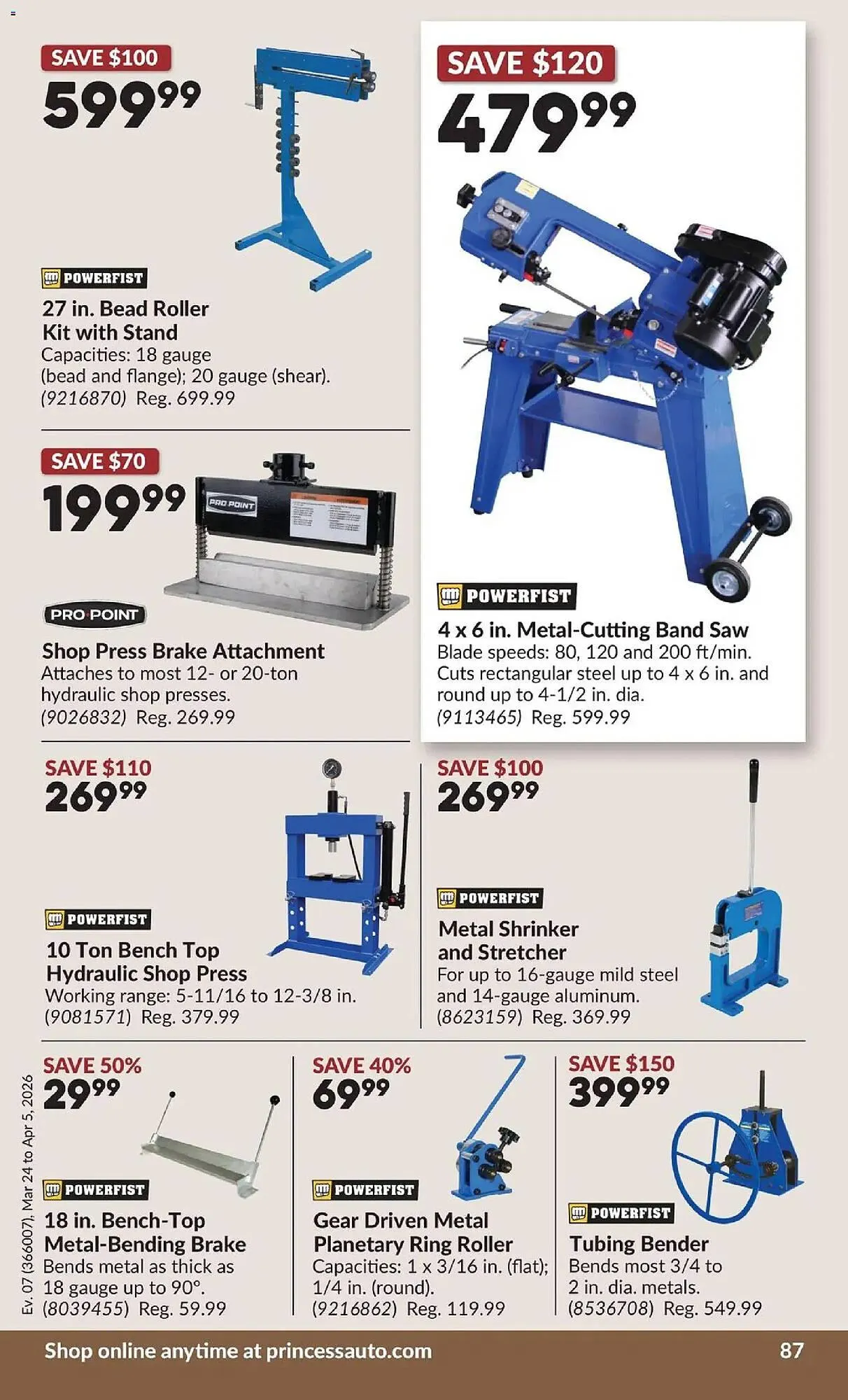 Princess Auto flyer from March 24 to April 6 2026 - flyer page 95