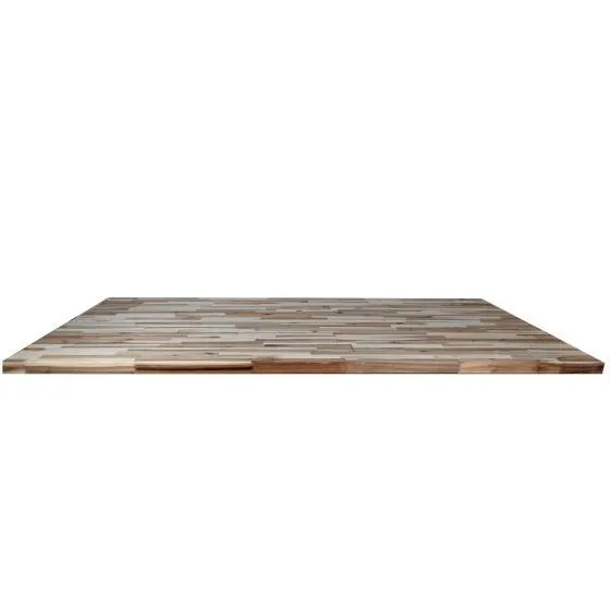Comptoir en bois d'acacia jointé