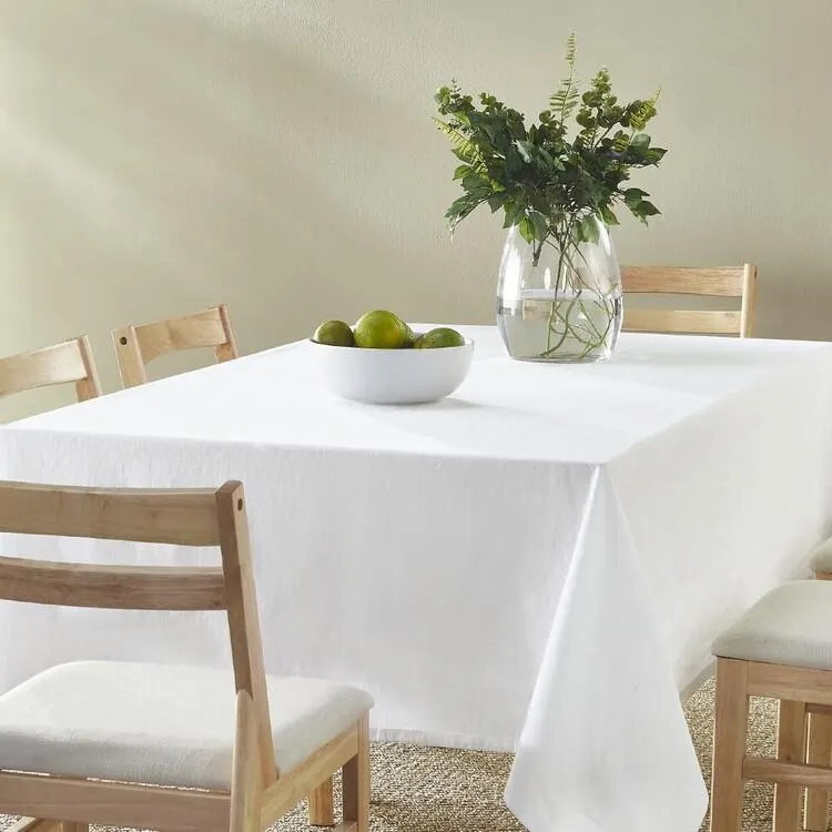 KOO Dahlia White Tablecloth White