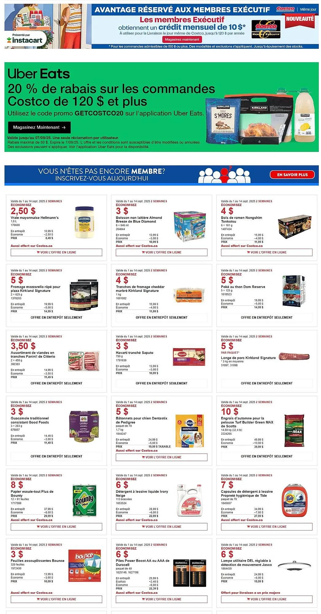 Costco flyer from September 5 to September 11 2025 - flyer page 1