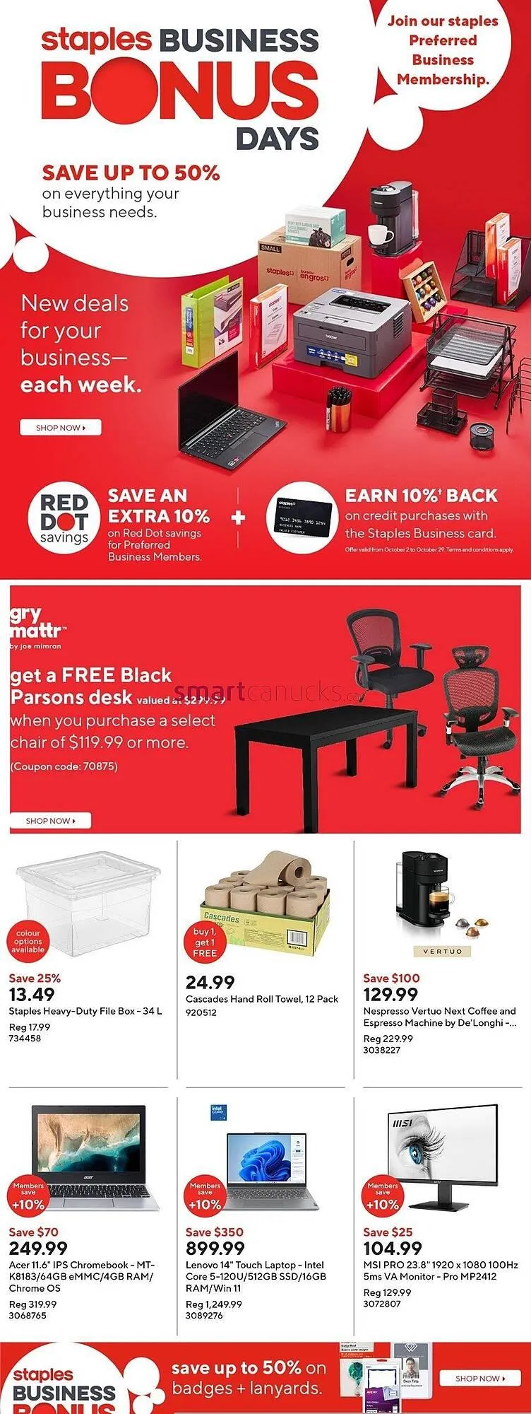 Staples flyer from October 11 to October 17 2024 - flyer page 1