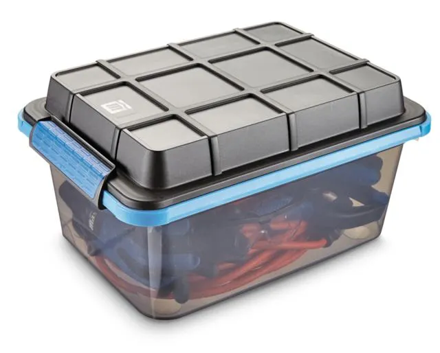 Mastercraft Tinted Transparent Heavy Duty Storage Box with Latched Lid, Assorted Sizes