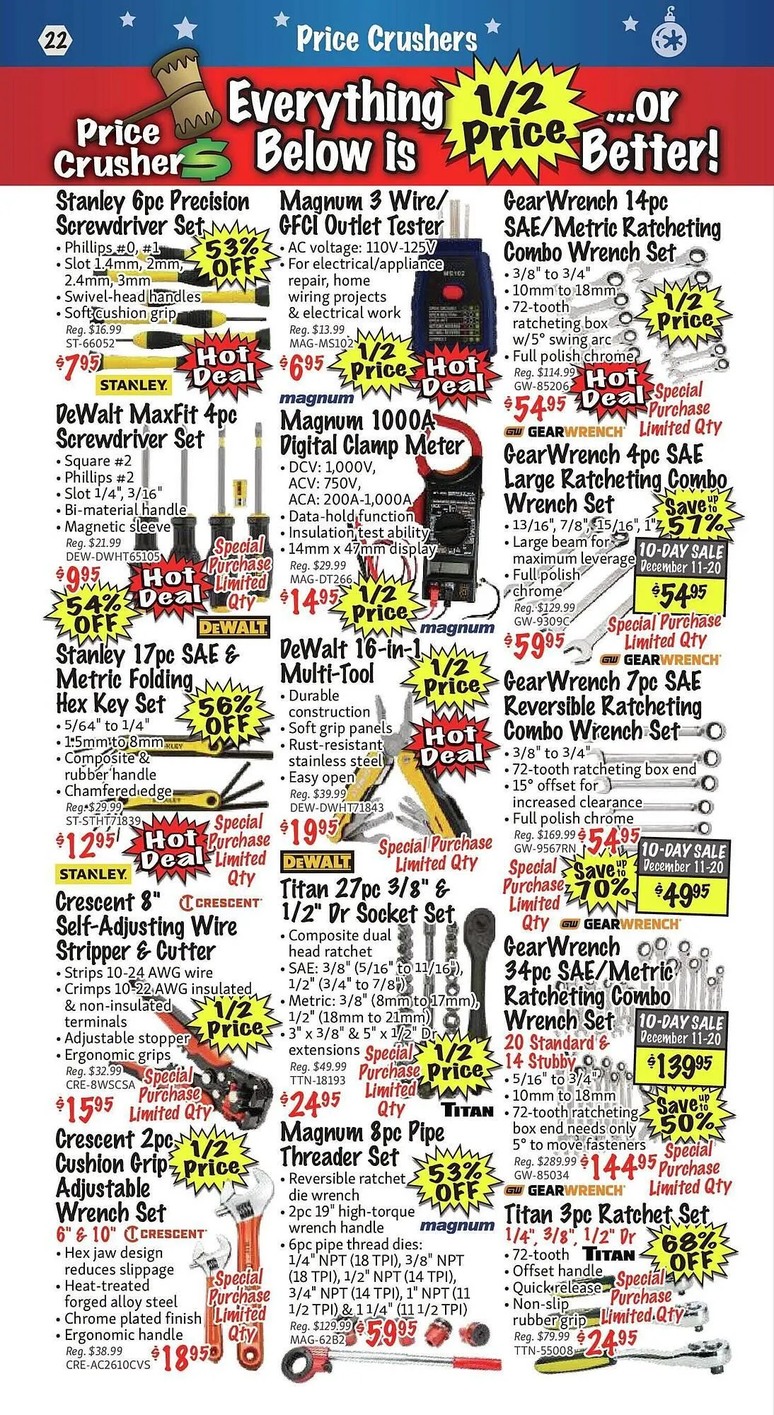 KMS Tools flyer from December 1 to January 1 2026 - flyer page 22