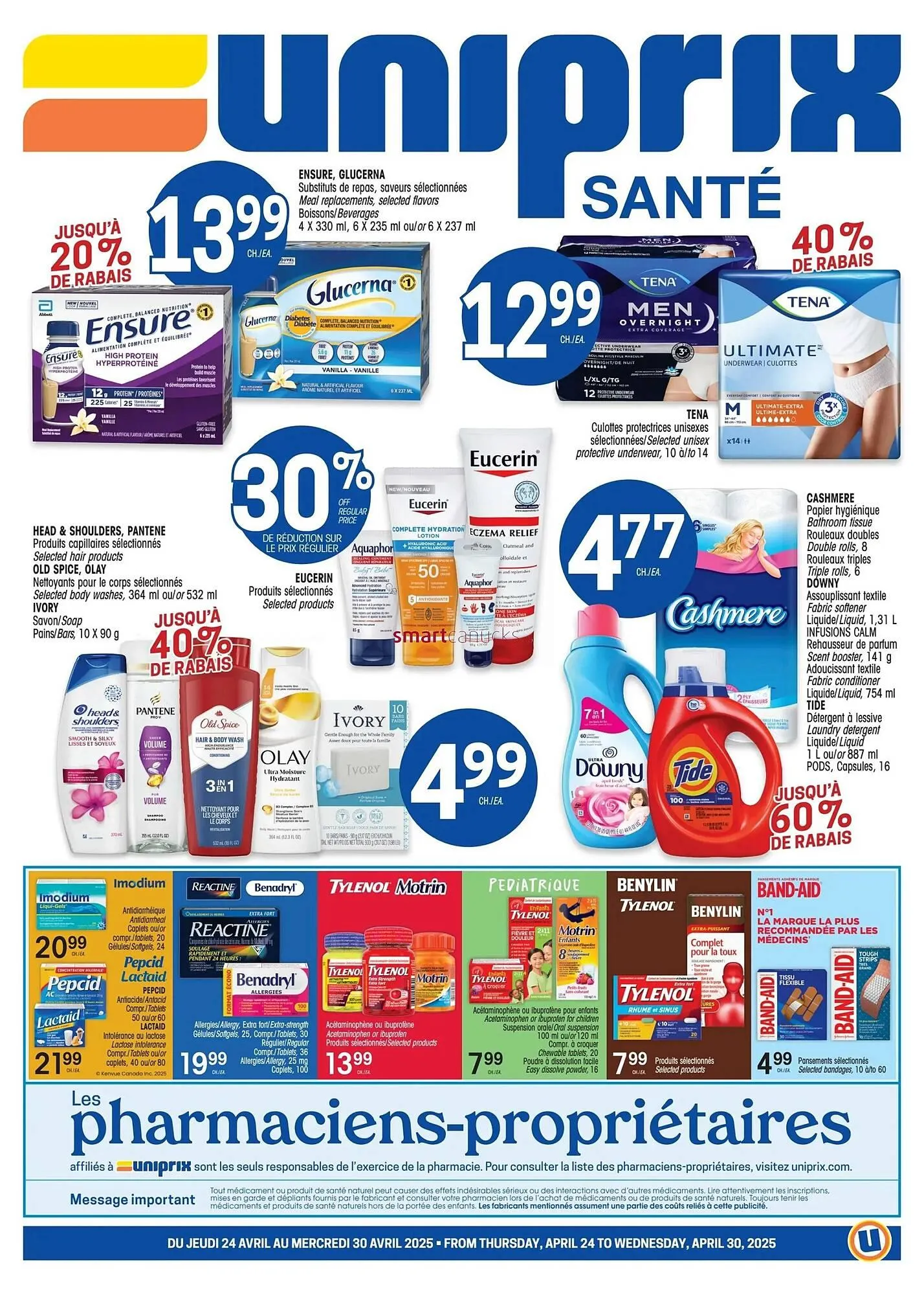 Uniprix flyer from April 24 to April 30 2025 - flyer page 1
