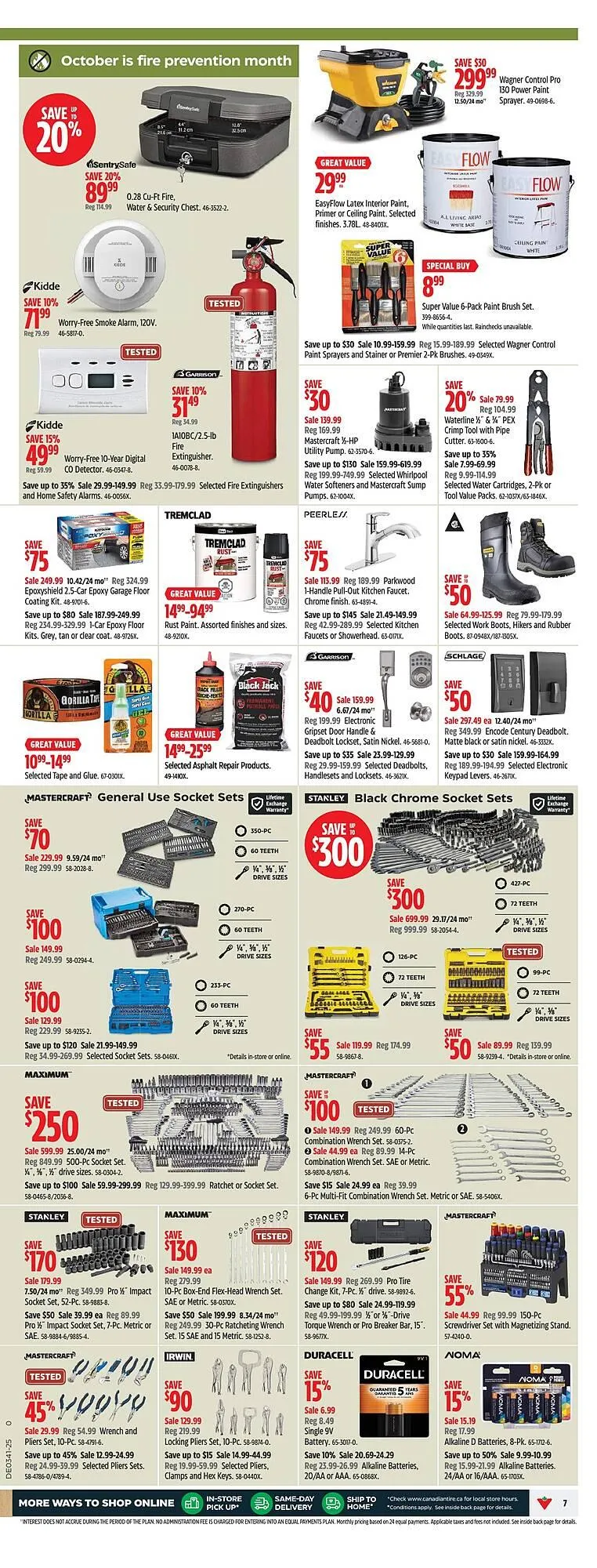 Canadian Tire flyer from October 2 to October 8 2025 - flyer page 7