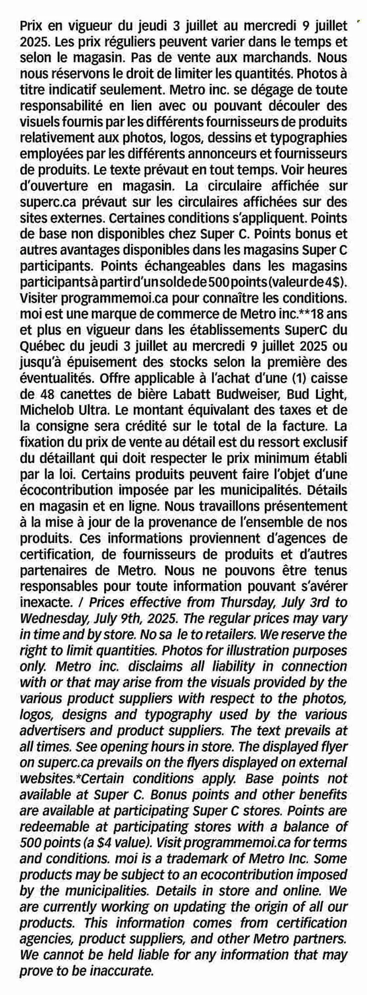 Super C flyer from July 3 to July 9 2025 - flyer page 15