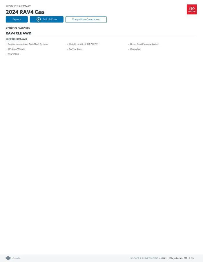 Toyota RAV4 from January 22 to January 22 2025 - flyer page 2