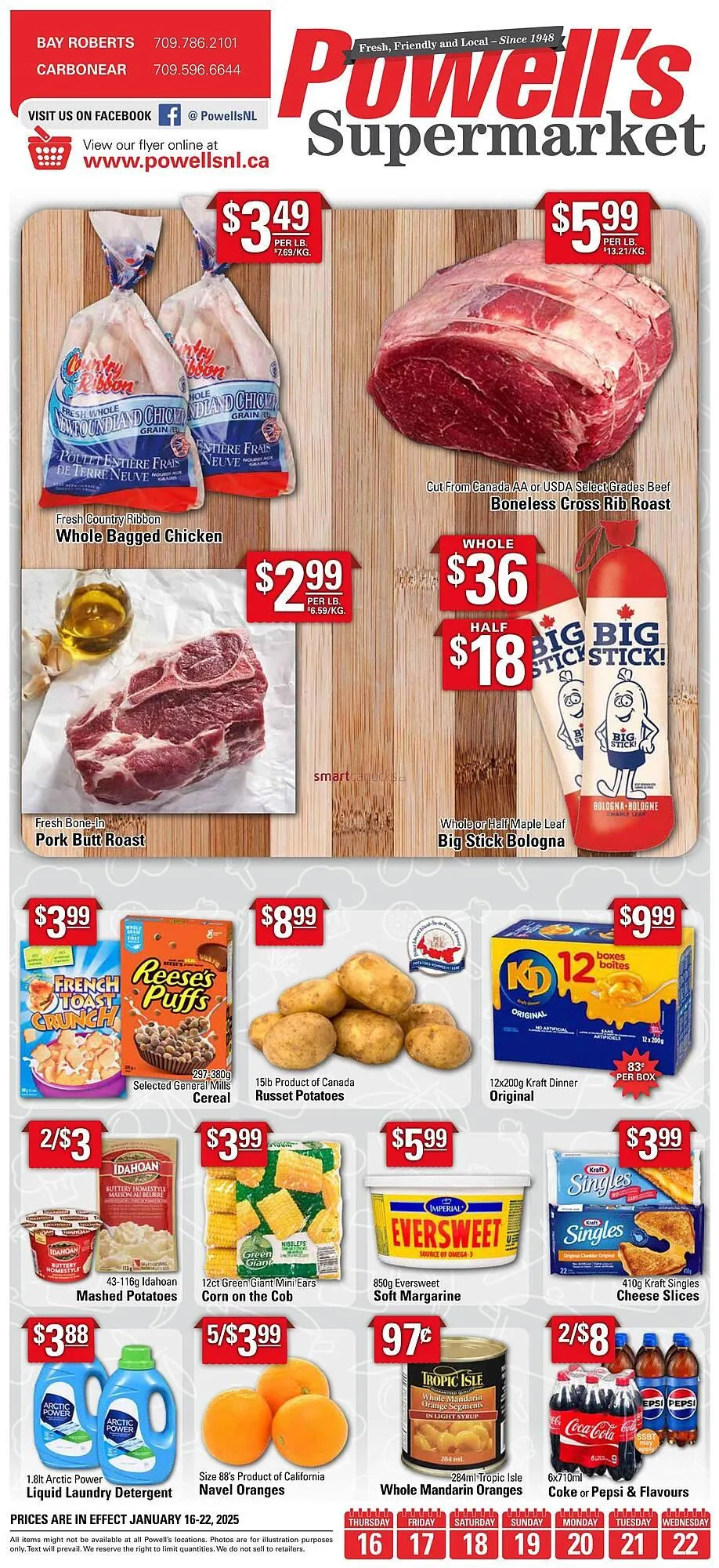 Powell's Supermarket flyer from January 17 to January 23 2025 - flyer page 1