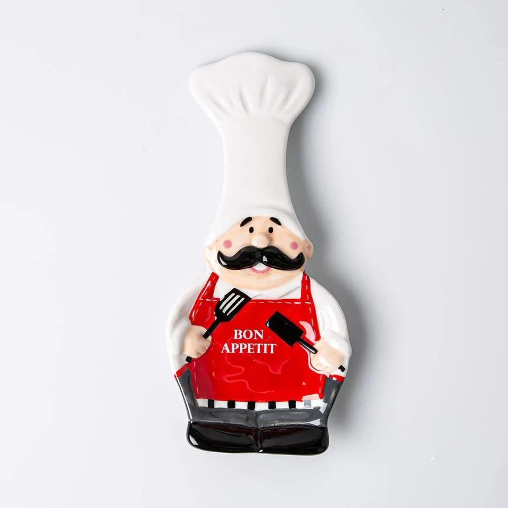 Boston Warehouse Shaped 'Chef' Ceramic Spoon Rest