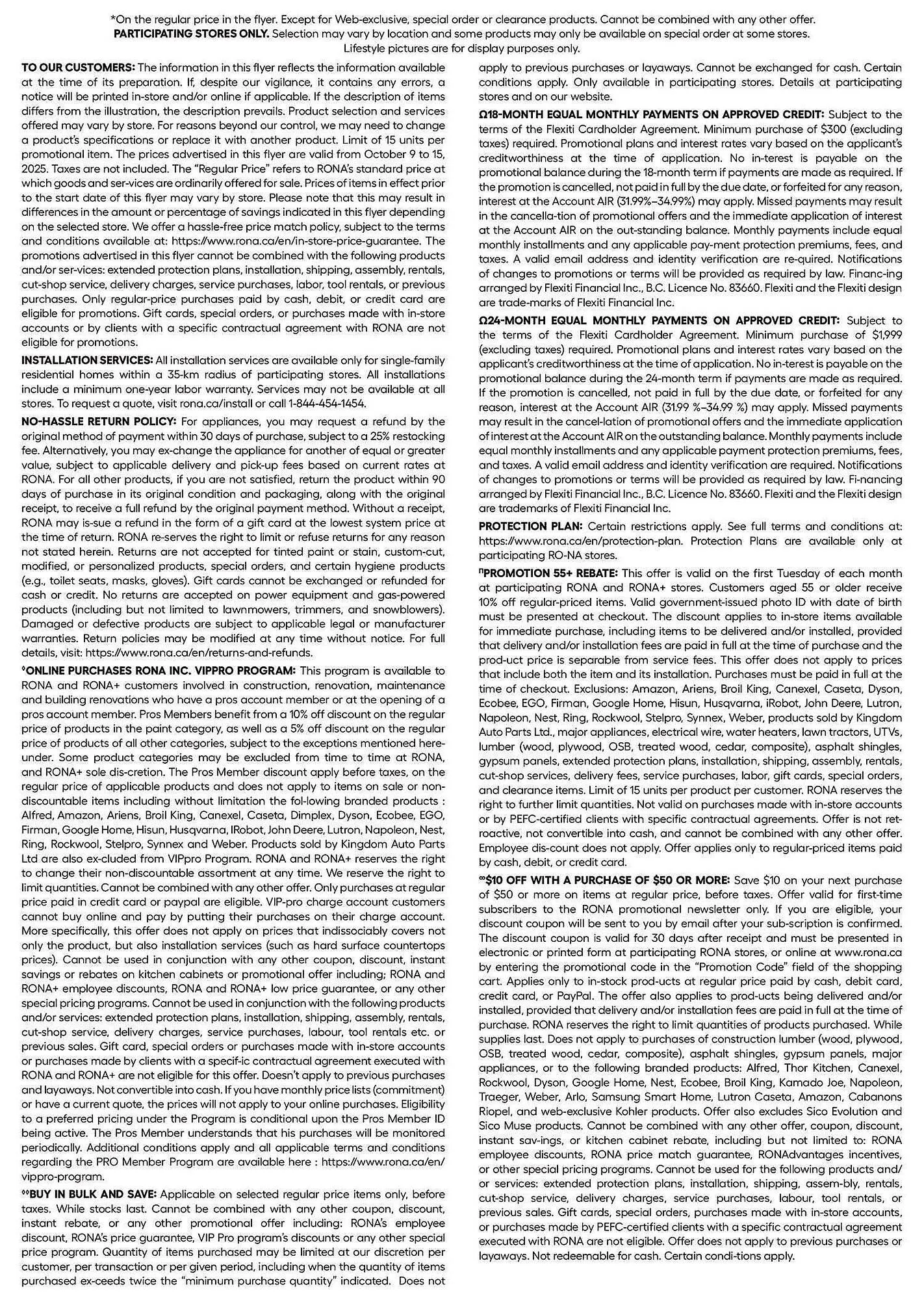RONA flyer from October 9 to October 23 2025 - flyer page 22