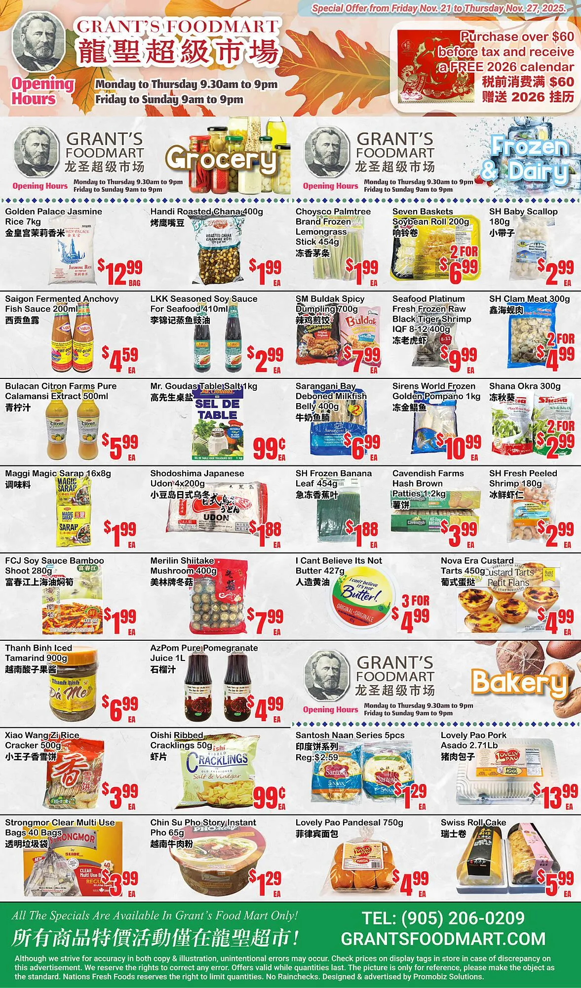 Grant's Foodmart flyer from November 21 to November 27 2025 - flyer page 1