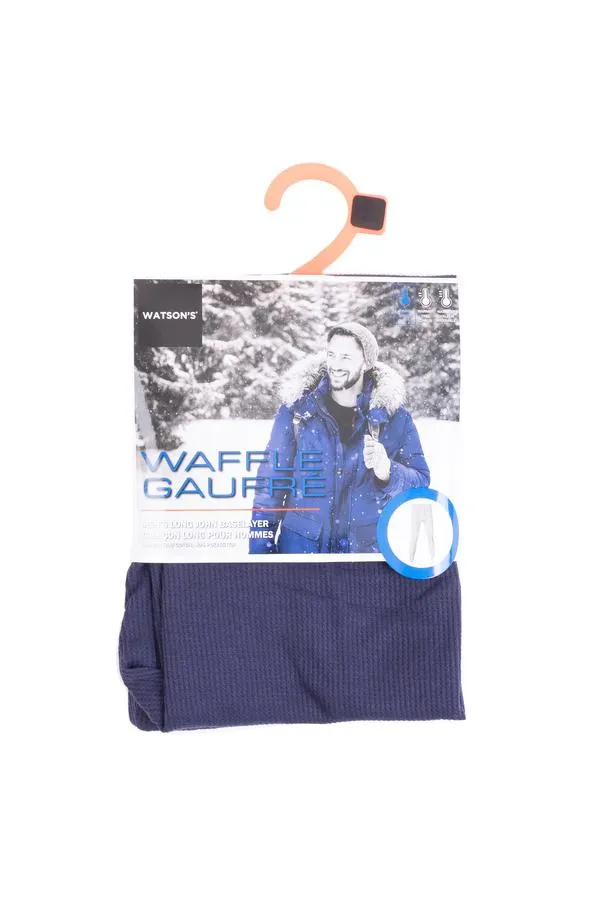 Watson's - Men's waffled long john baselayer - Navy