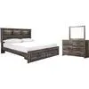 Drystan 5 Piece King Storage Bedroom - Multi