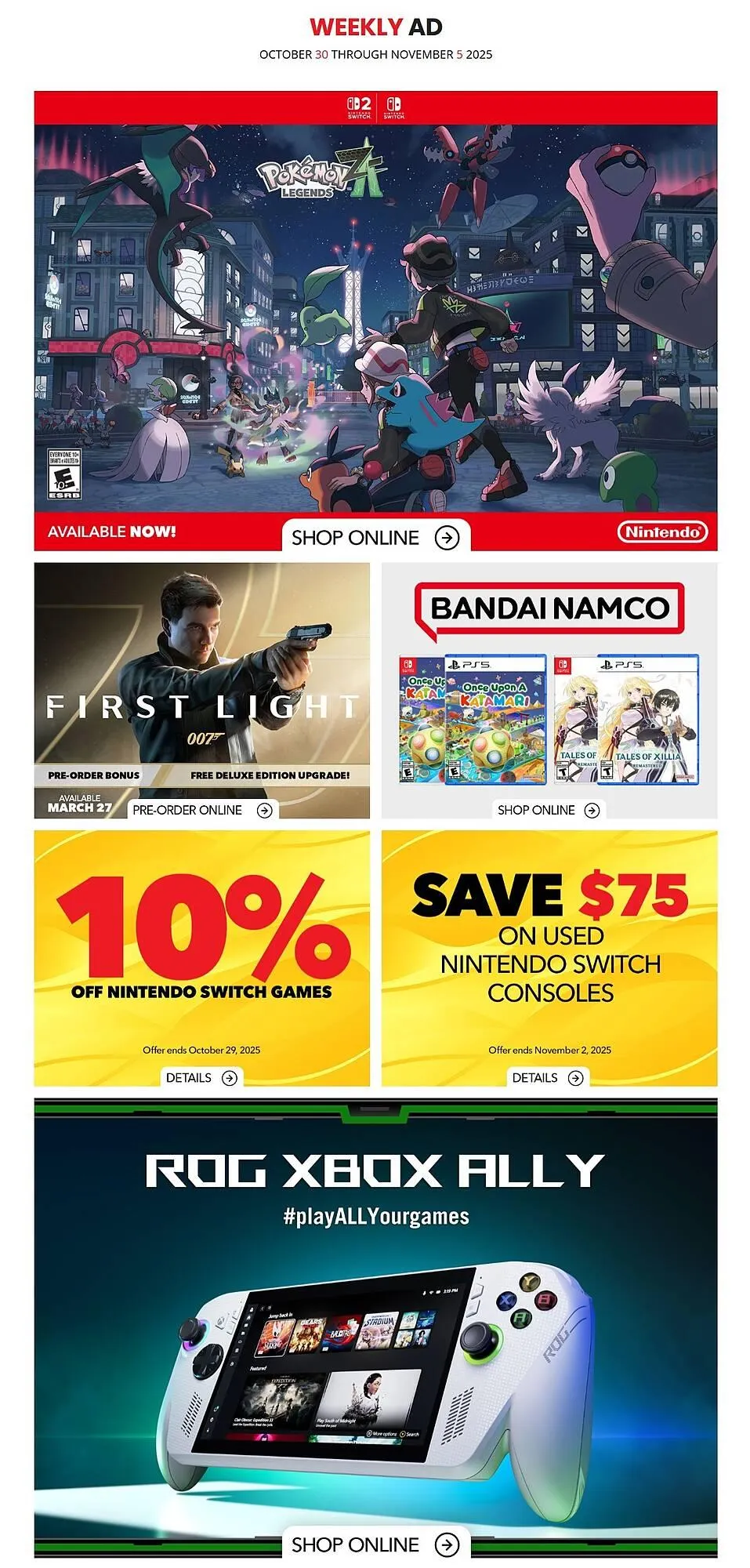 EB Games flyer from October 30 to November 5 2025 - flyer page 1